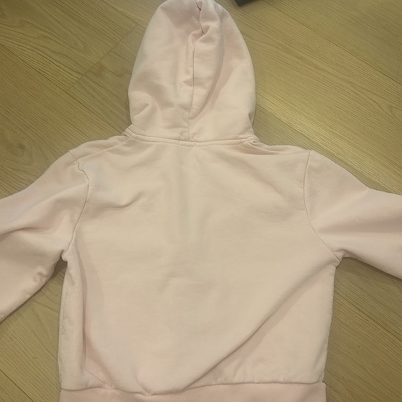 pink brandy melville cropped zip up lightly worn - Picture 2 of 2